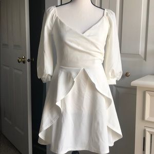 White Dress - Ruffle Detail (NWT)